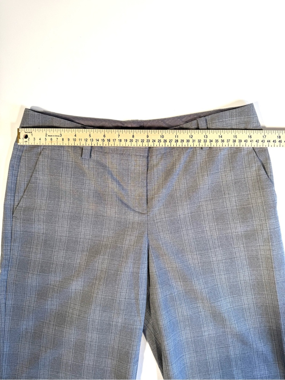 The Limited Grey Glen Plaid Wide Leg Trousers Dress Pants Career Workwear Sz 10 - Picture 6 of 9